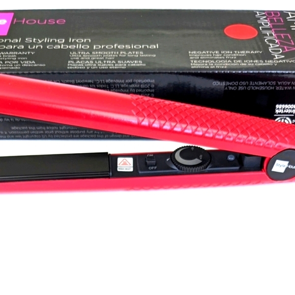 New Style House Beauty Amplified Red Professional Stying Iron - Picture 2 of 8
